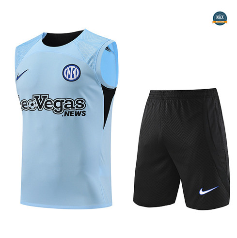 Nouveaux Max Maillot Inter Milan Debardeur + Short 2023/24 Training Bleu