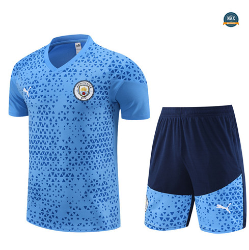 Créer Max Maillot Manchester City Enfant + Short 2023/24 Training Bleu Ciel