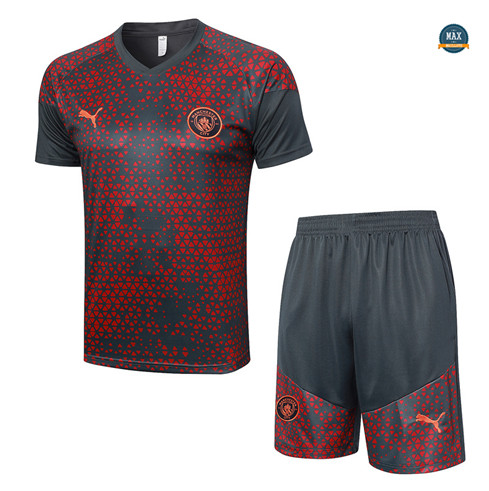 Marque Max Maillot Manchester City + Short 2023/24 Training Rouge