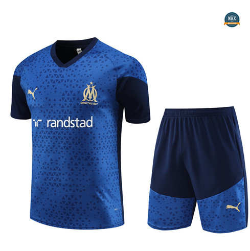 Flocage Max Maillots Olympique Marseille + Short 2023/24 Training Bleu marine