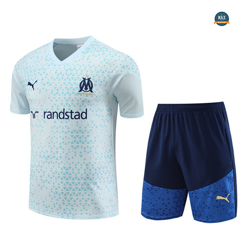 Créer Max Maillot Olympique Marseille + Short 2023/24 Training Bleu Ciel