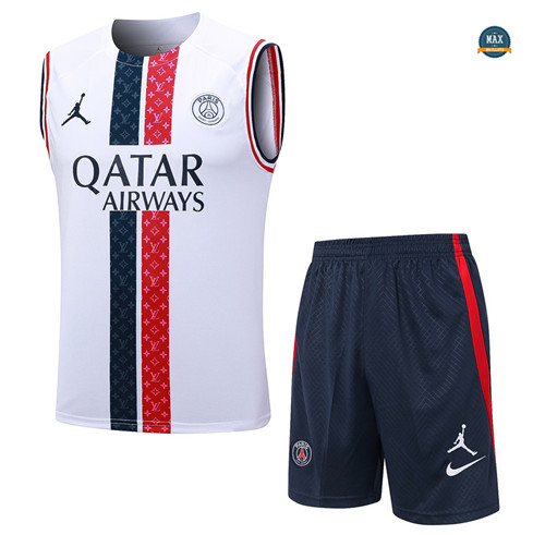 Vente Max Maillot Paris Paris Saint Germain Debardeur + Short 2023/24 Training Blanc