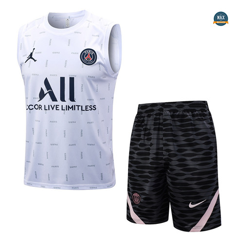 Soldes Max Maillot Paris Paris Saint Germain Debardeur + Short 2023/24 Training Blanc