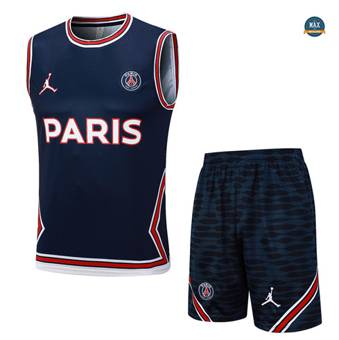 Flocage Max Maillots Paris Paris Saint Germain Debardeur + Short 2023/24 Training Bleu marine