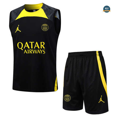 Nouveaux Max Maillot Paris Paris Saint Germain Debardeur + Short 2023/24 Training Noir