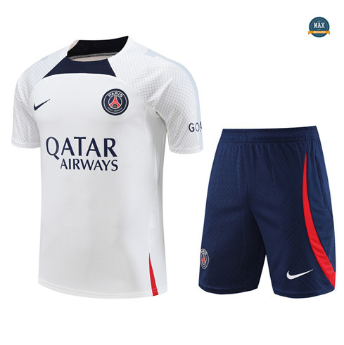 Marque Max Maillot Paris Paris Saint Germain + Short 2023/24 Training Blanc