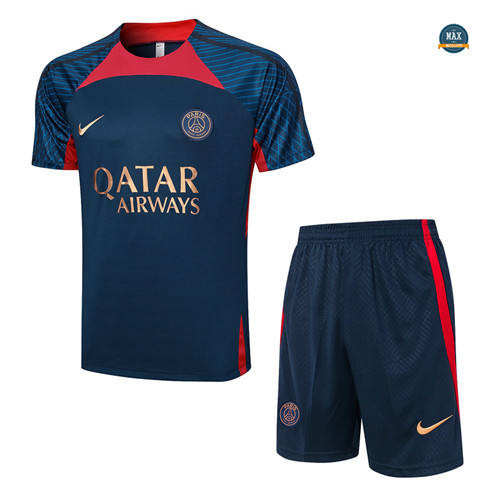 Soldes Max Maillot Paris Paris Saint Germain + Short 2023/24 Training Bleu marine