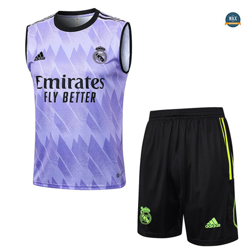 Soldes Max Maillot Real Madrid Debardeur + Short 2023/24 Training Violet