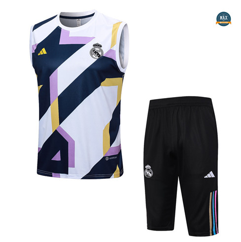 Flocage Max Maillots Real Madrid Debardeur + Short 2023/24 Training Blanc