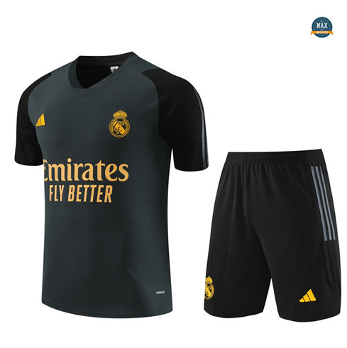 Acheter Max Maillots Real Madrid Enfant + Short 2023/24 Training Gris Foncé