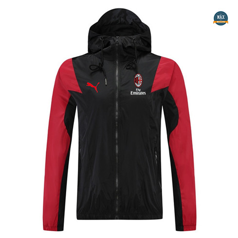 Nouveaux Max Maillot Veste Coupe vent AC Milan 2023/24 Noir