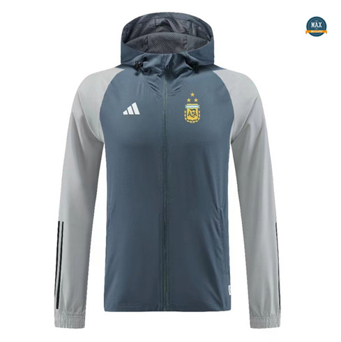 Soldes Max Maillot Veste Coupe vent Argentine 2023/24 Bleu/Gris