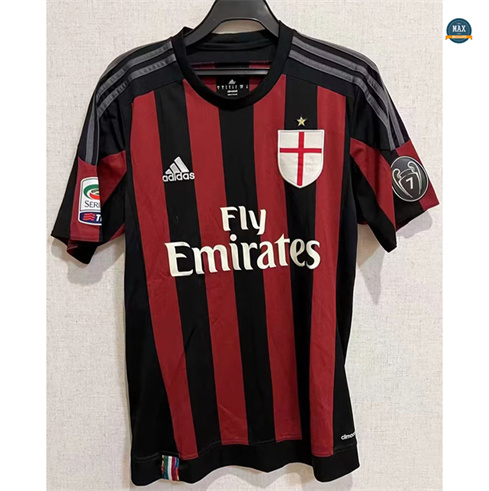 Nouveaux Max Maillots Retro 2015-16 AC Milan Domicile