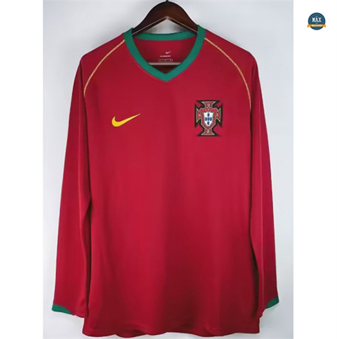 Soldes Max Maillot Retro 2006 Portugal Domicile Manche Longue