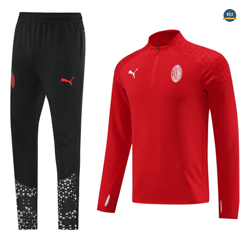 Vente Max Maillots Survetement AC Milan 2024/25 rouge