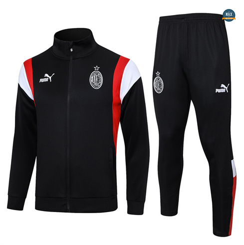 Créer Max Maillots Veste Survetement AC Milan 2024/25 noir