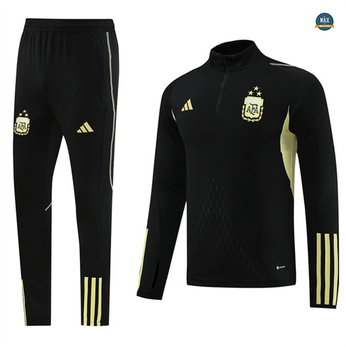 Soldes Max Maillot Survetement Argentine 2024/25 noir