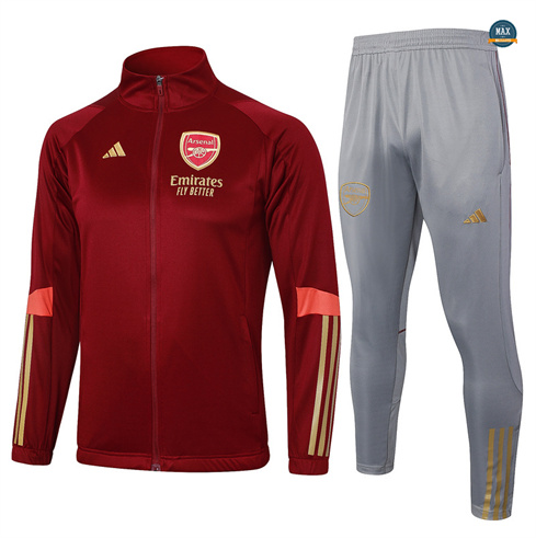 Créer Max Maillots Veste Survetement Arsenal 2024/25 rouge foncé