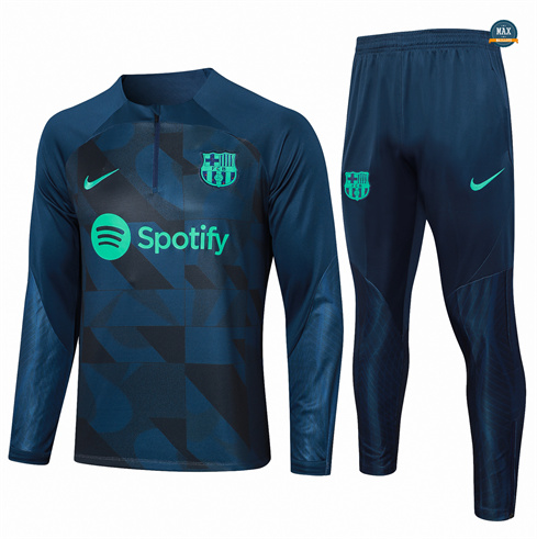 Soldes Max Maillots Survetement Barcelone 2024/25 bleu royal