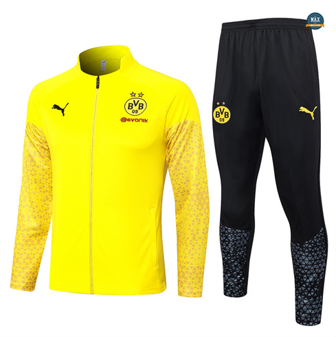 Soldes Max Maillot Veste Survetement Dortmund 2024/25 jaune