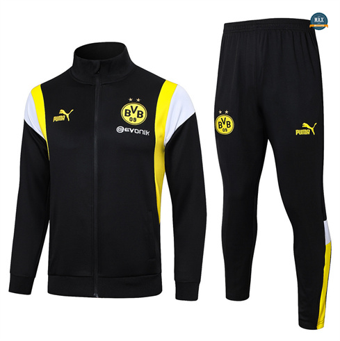 Achetez Max Maillot Veste Survetement Dortmund 2024/25 noir