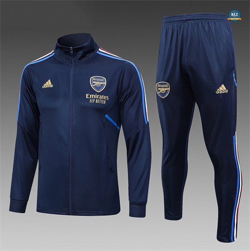 Nouveaux Max Maillots Veste Survetement Enfant Arsenal 2024/25 bleu royal