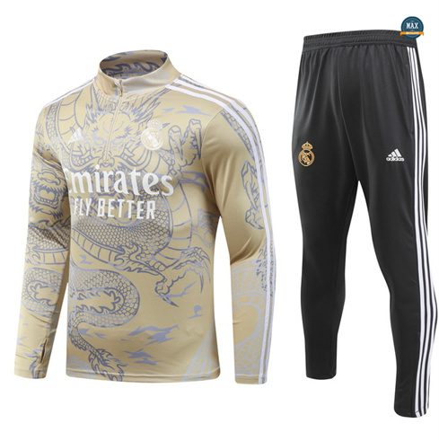 Flocage Max Maillot Survetement Enfant Special Real Madrid 2024/25 jaune clair