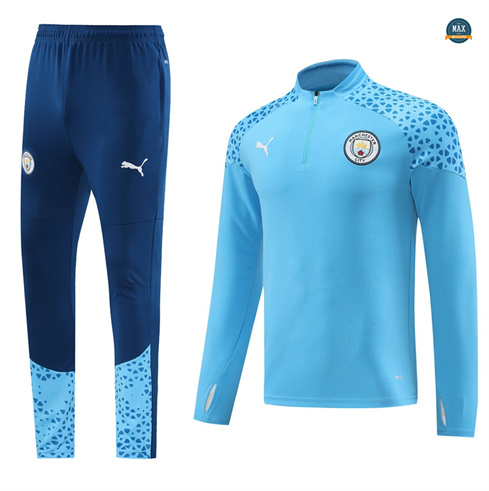 Soldes Max Maillot Survetement Manchester City 2024/25 bleu ciel