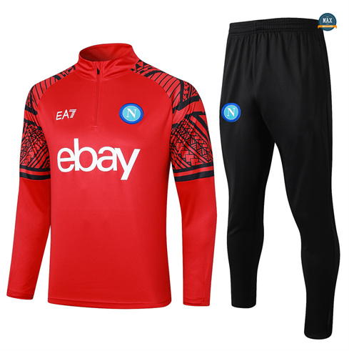 Créer Max Maillots Survetement Naples 2024/25 rouge