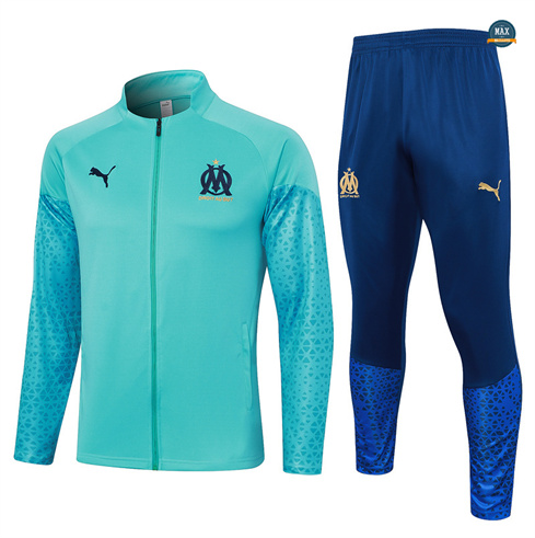 Créer Max Maillots Veste Survetement Olympique Marseille 2024/25 bleu