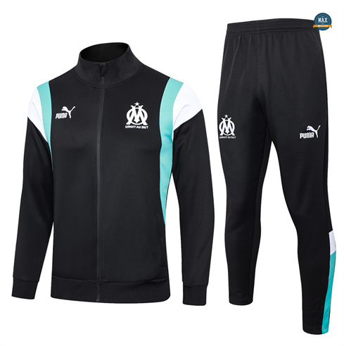 Acheter Max Maillot Veste Survetement Olympique Marseille 2024/25 noir