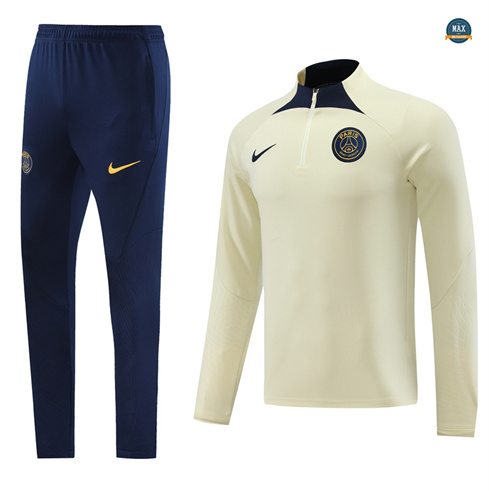 Vente Max Maillots Survetement Paris Saint Germain 2024/25 blanc cassé