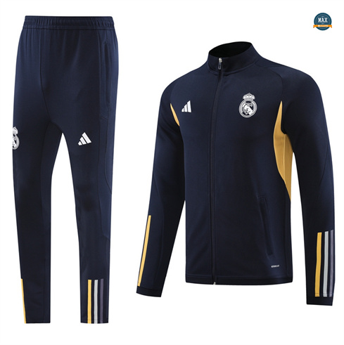 Nouveaux Max Maillots Veste Survetement Real Madrid 2024/25 bleu royal