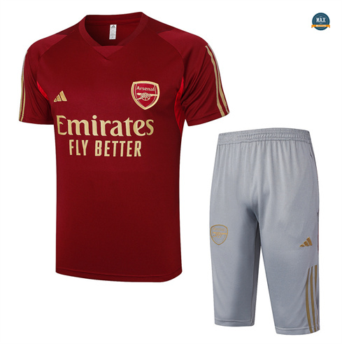 Nouveaux Max Maillots Arsenal + Shorts 2024/25 Training rouge foncé