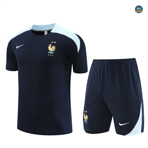 Soldes Max Maillots France Enfant + Shorts 2024/25 Training bleu royal