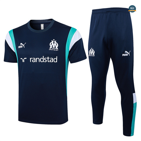 Soldes Max Maillots Olympique Marseille polo + Pantalon Training 2024/25 bleu royal