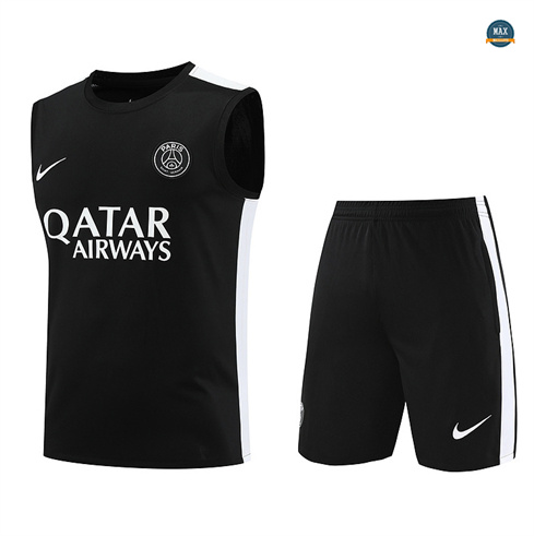 Créer Max Maillots Paris Saint Germain Ensemble Short Debardeur 2024/25 noir