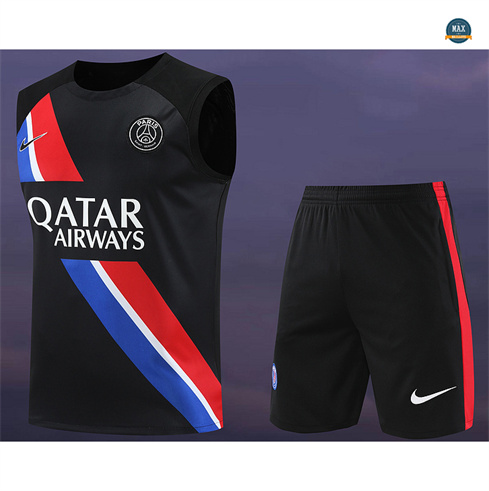 Soldes Max Maillot Paris Saint Germain Ensemble Short Debardeur 2024/25 noir