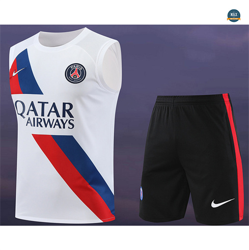 Marque Max Maillots Paris Saint Germain Ensemble Short Debardeur 2024/25 Blanc