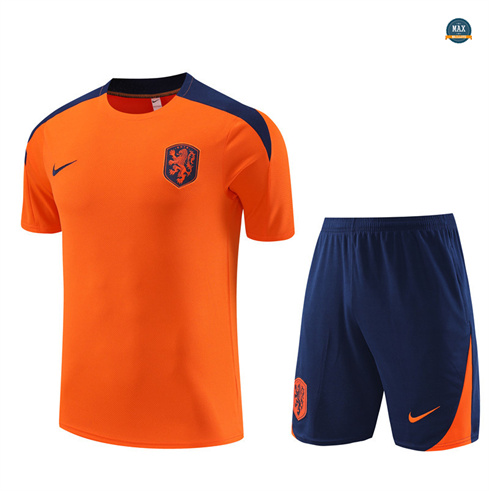 Acheter Max Maillot Pays-Bas Enfant + Shorts 2024/25 Training couleur orange