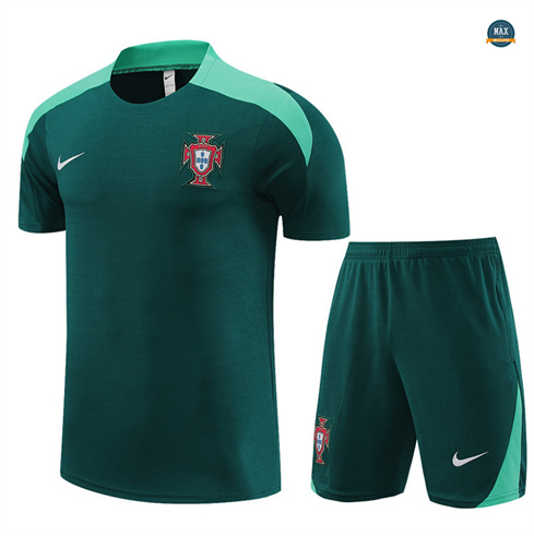 Vente Max Maillots Portugal Enfant + Shorts 2024/25 Training vert