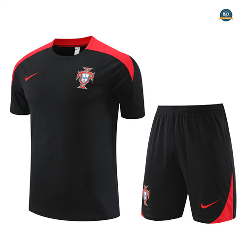 Marque Max Maillot Portugal Enfant + Shorts 2024/25 Training noir