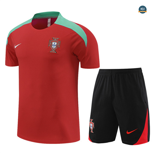 Soldes Max Maillots Portugal + Shorts 2024/25 Training rouge