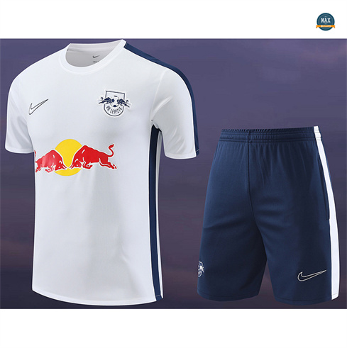 Marque Max Maillot RB Leipzig + Shorts 2024/25 Training Blanc