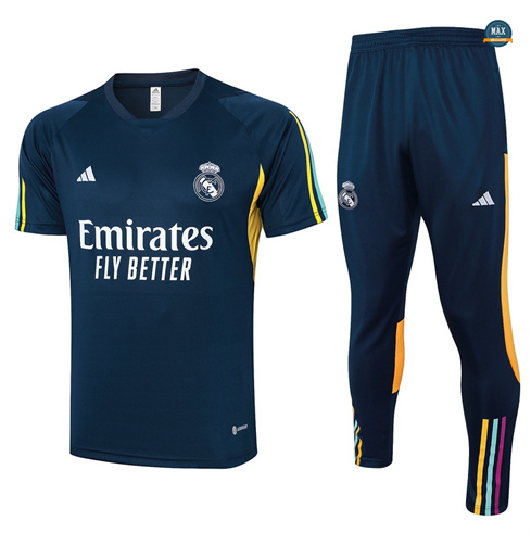 Marque Max Maillots Real Madrid polo + Pantalon Training 2024/25 bleu marine