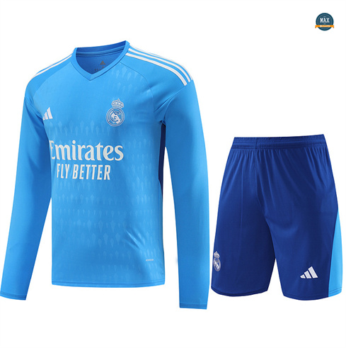 Vente Max Maillots Real Madrid goalkeeper + Shorts 2024/25 Training bleu