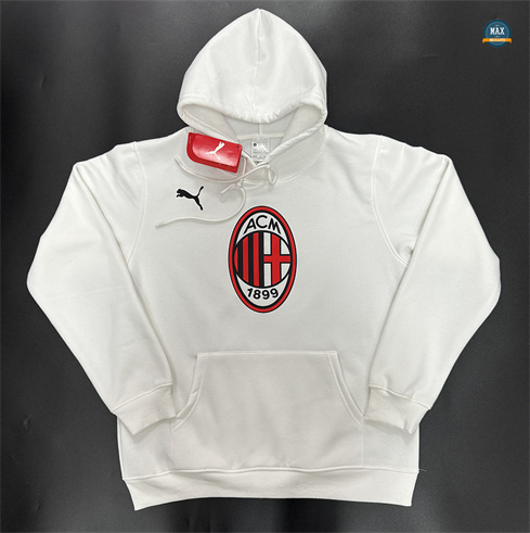 Flocage Max Maillot Sweat A Capuche AC Milan 2024/25 Blanc