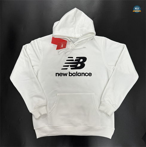 Soldes Max Maillots Sweat A Capuche New Balance 2024/25 Blanc