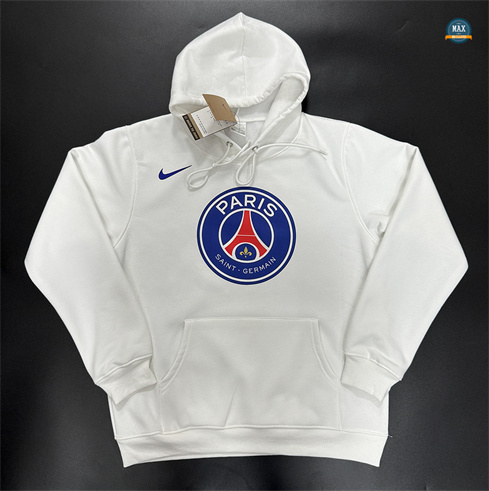 Créer Max Maillots Sweat A Capuche Paris Saint Germain 2024/25 Blanc