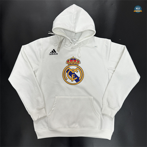 Marque Max Maillots Sweat A Capuche Real Madrid 2024/25 Blanc